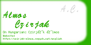 almos czirjak business card